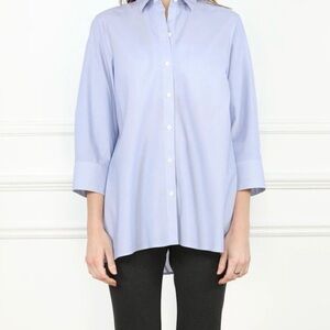 Hinson Wu 3/4 Sleeve Luxe
Cotton Blue/White Stripe Tunic Top Size 12